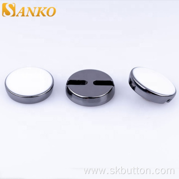 white color plain enamel buttons